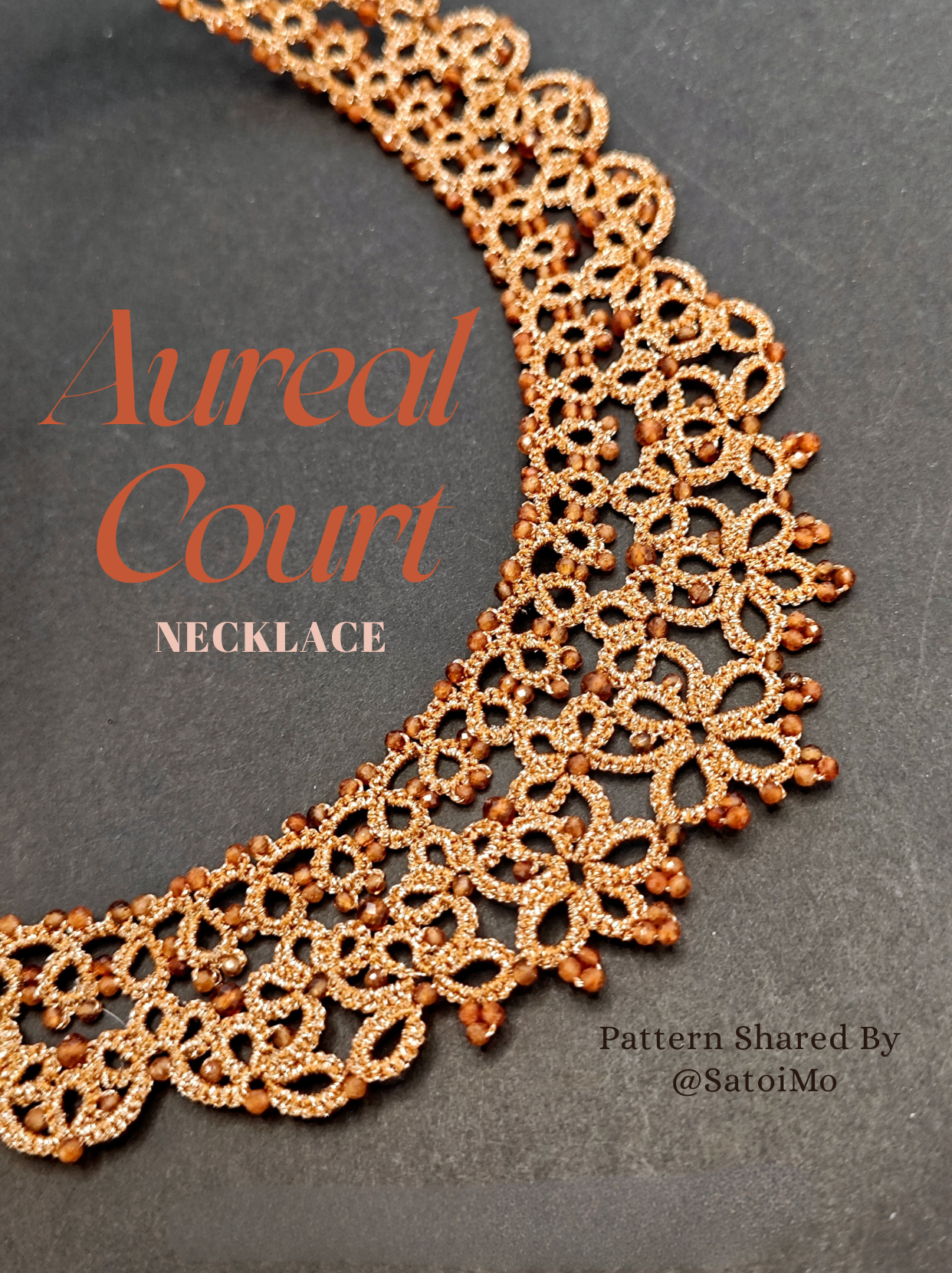 Free Tatting Necklace Pattern with LIFEACT Metallic Thread | Aureal Court Design