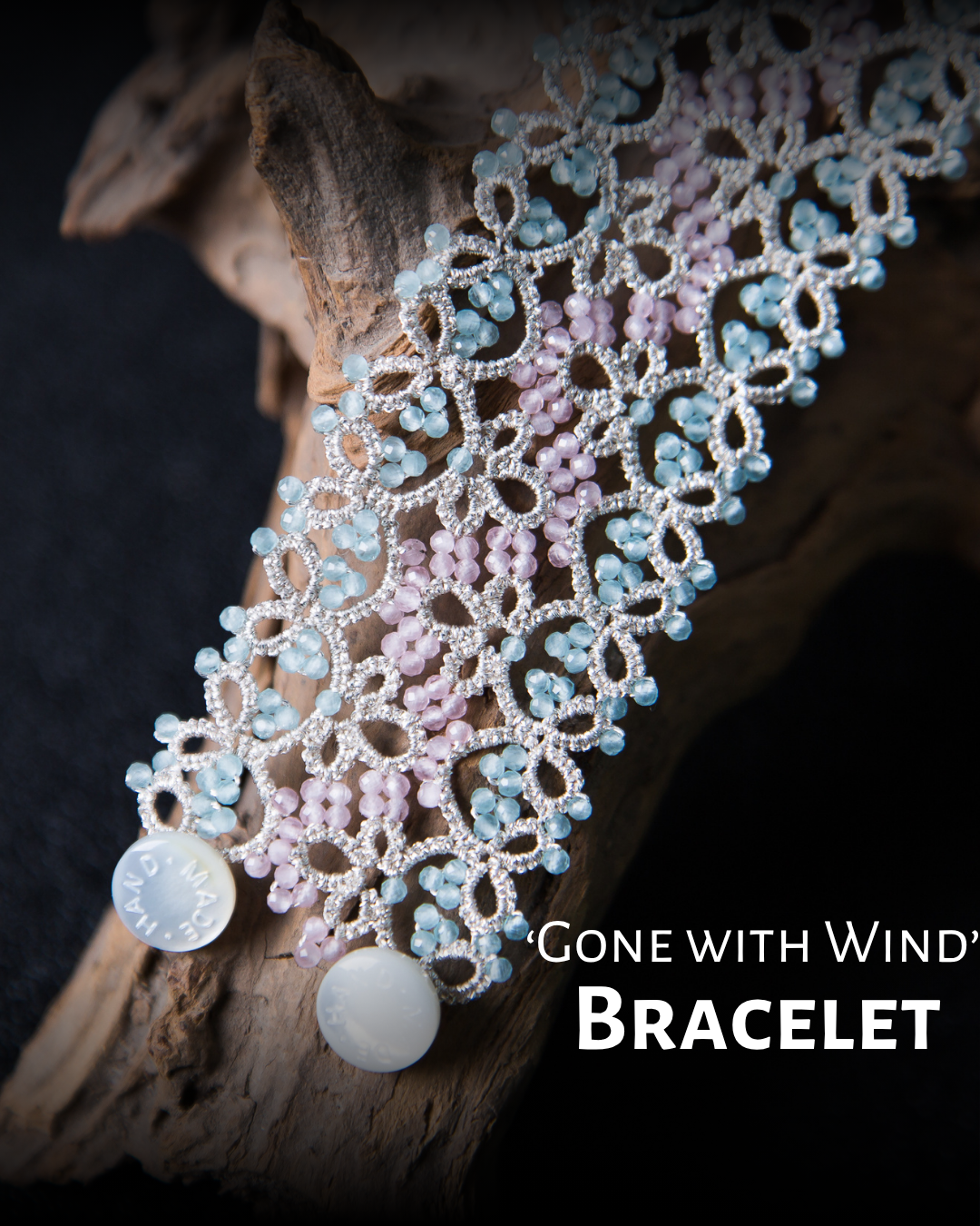 Free Two-Color Tatting Bracelet Pattern with LIFEACT Metallic Thread | Gone with Wind Design