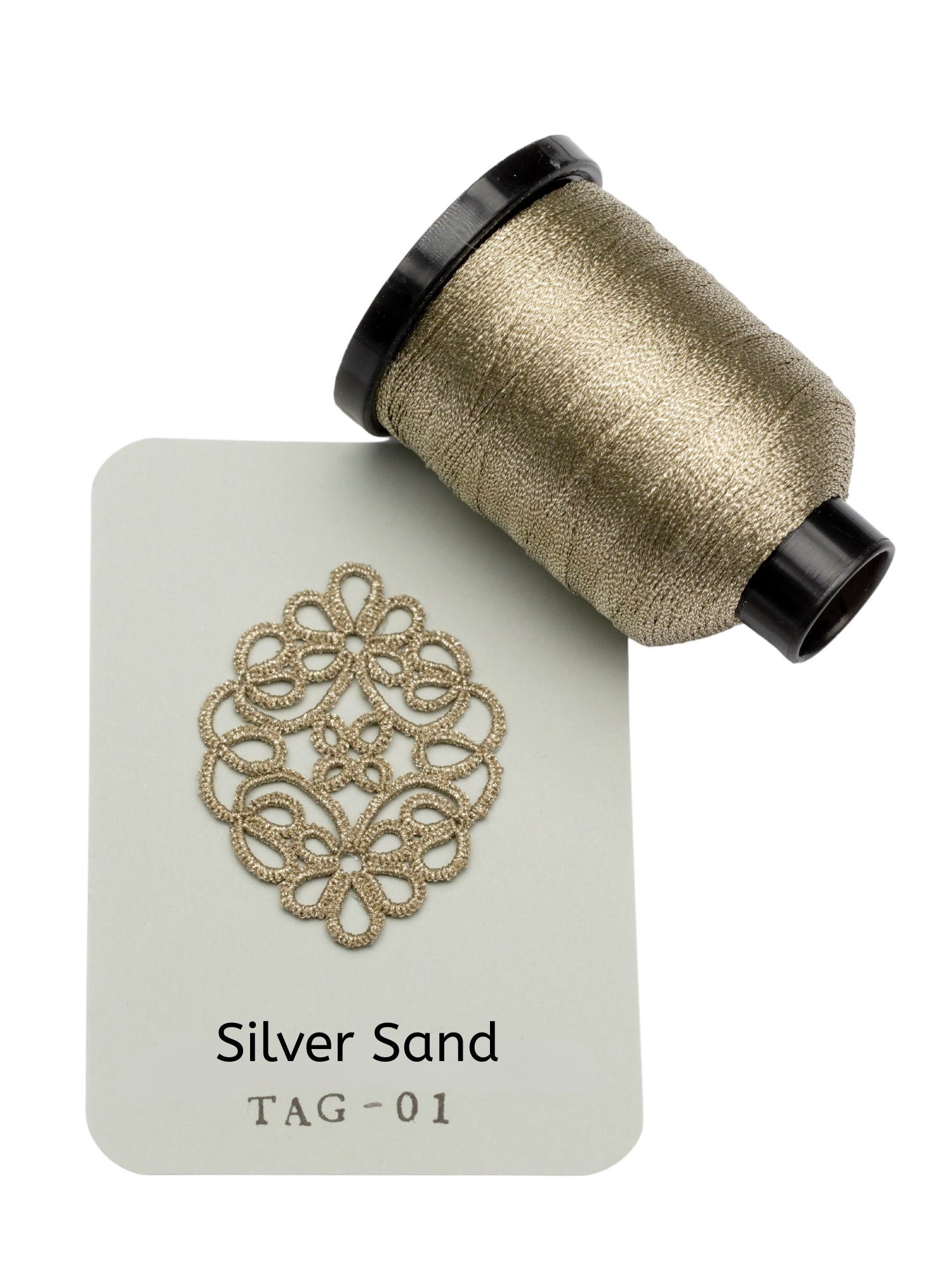 Silver Infused Threads SILVER SHINNY THREAD FOR SHUTTLE TATTING | OEKO-TEX® I Class Certified ...