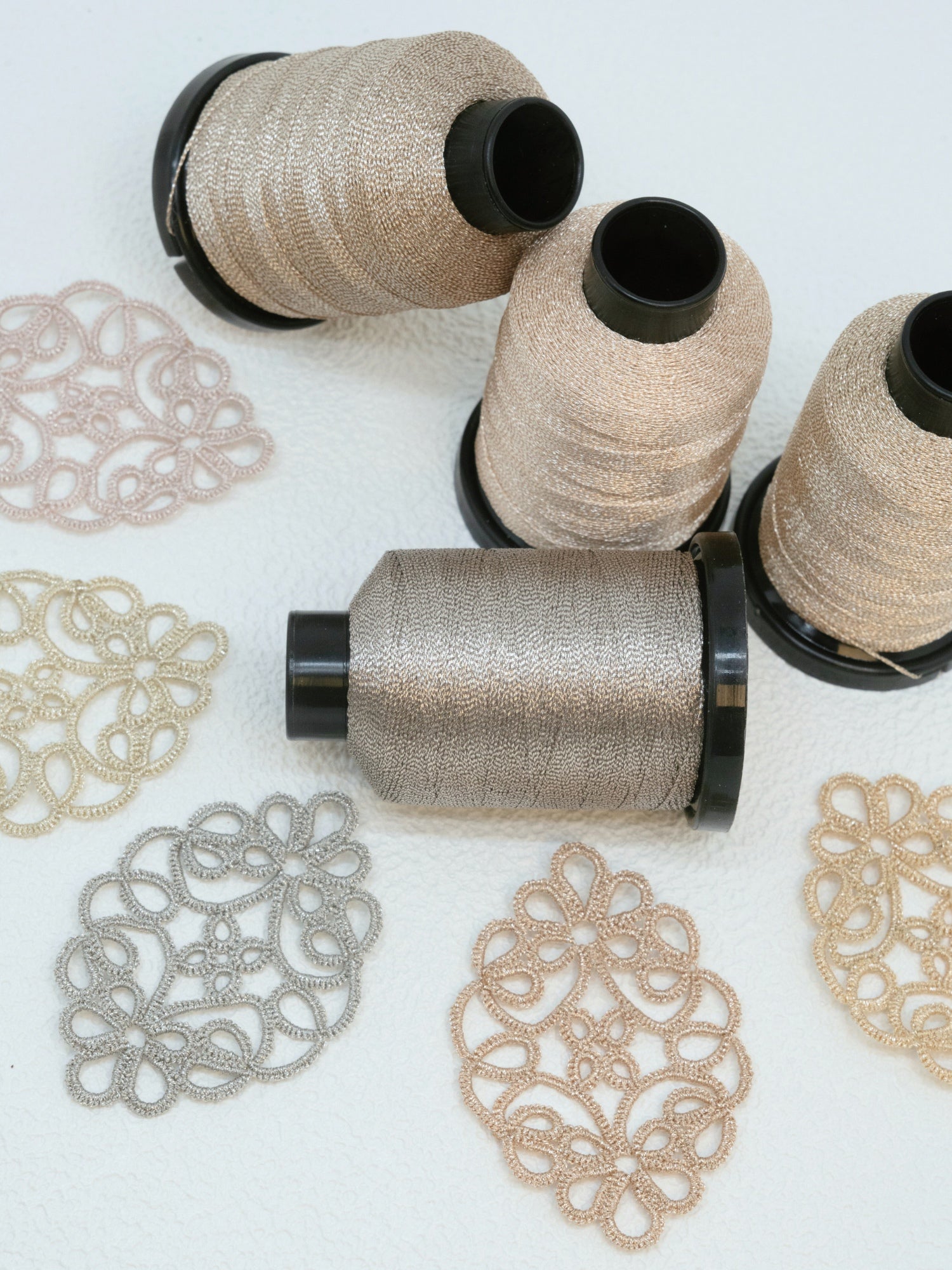 Silver Infused Threads SILVER SHINNY THREAD FOR SHUTTLE TATTING | OEKO-TEX® I Class Certified ...