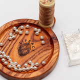 WOODEN THREAD SPOOL HOLDER & TRAY